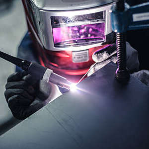 Worker welding. 